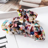 High Quality Geometric Acetate Hair Claws Large Square Hair Crabs Clip Leopard Grain Hair Clamps For Women Hair Accessories