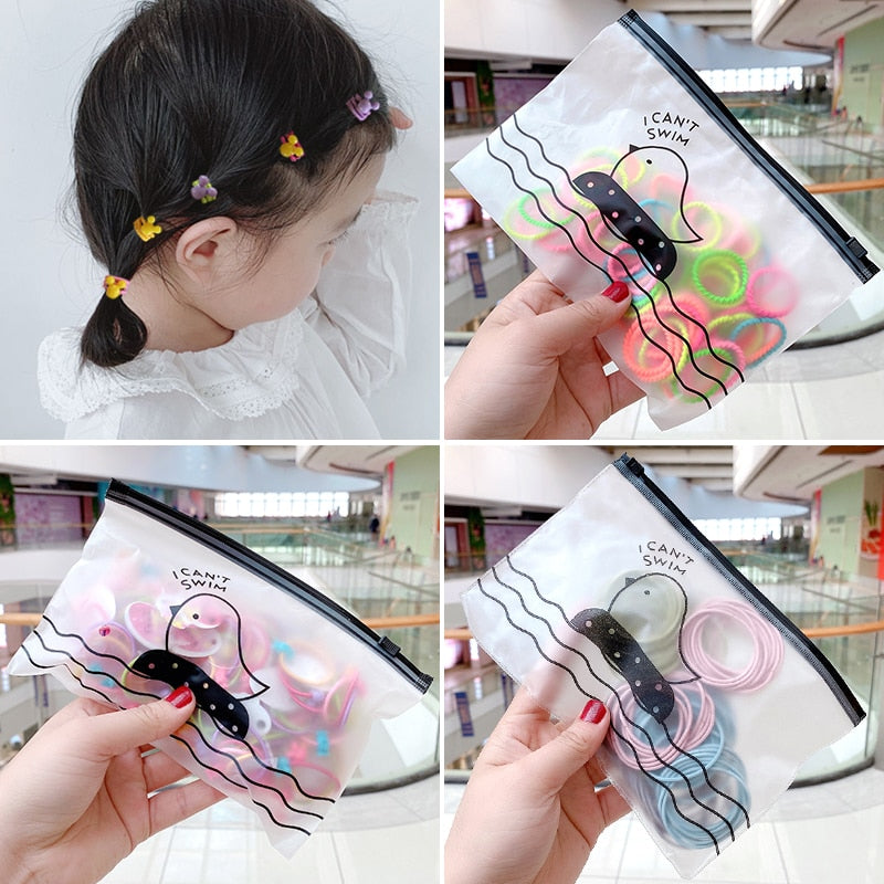 Lot de 50 à 200 élastiques colorés pour enfant – Accessoires cheveux fille