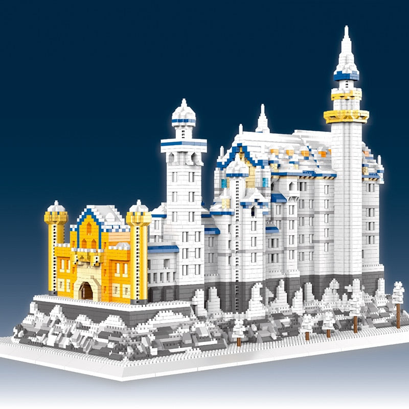 Château de neige en blocs micro 8288 pièces – Construction architecture