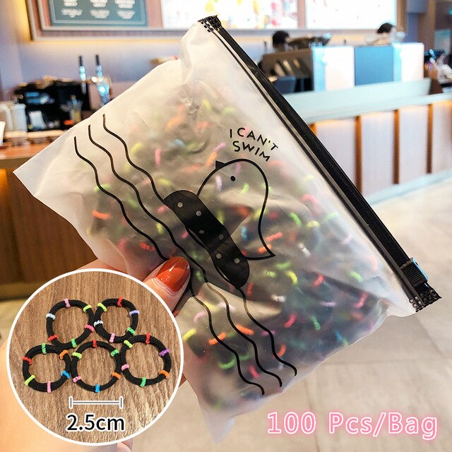 Lot de 50 à 200 élastiques colorés pour enfant – Accessoires cheveux fille