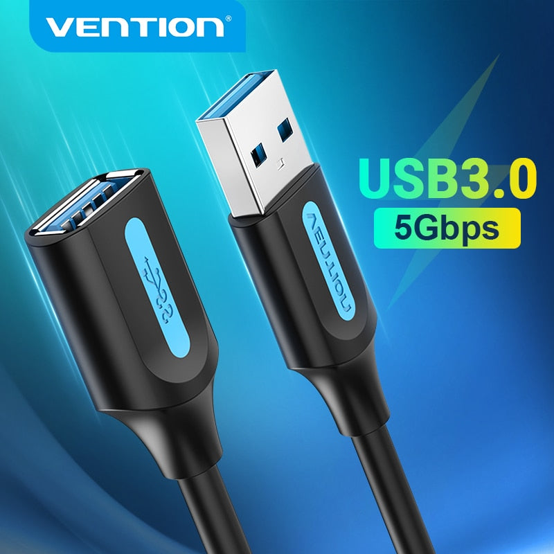 Câble d'extension USB 3.0 Vention – Compatible TV, SSD, Xbox, PC, laptop