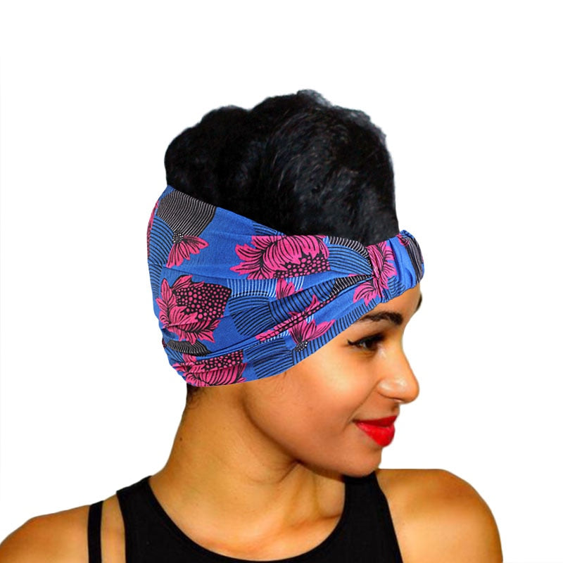 Headband Imprimé Africain Torsadé - Bandeau Cheveux Femme 2