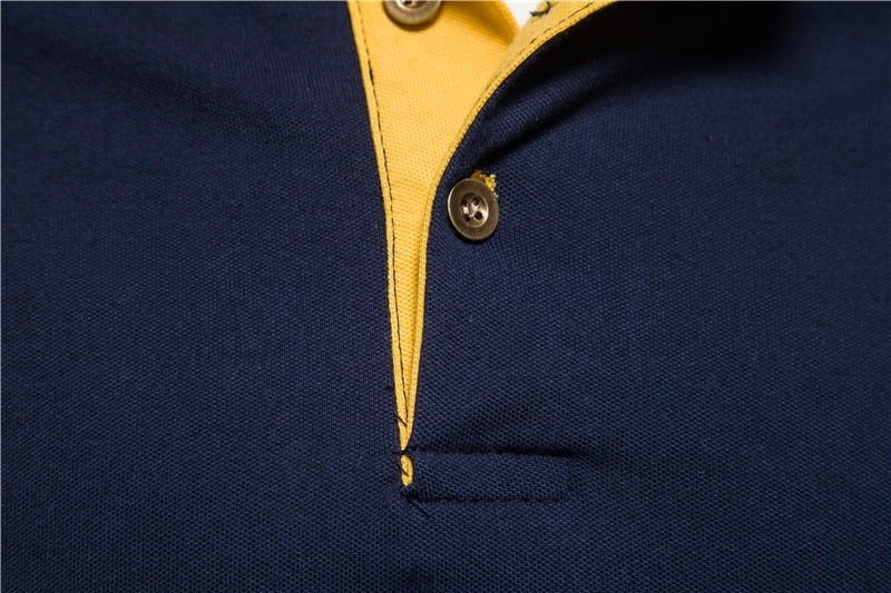 Polo homme Aiopeson 100% coton avec badge brodé – Manches courtes été