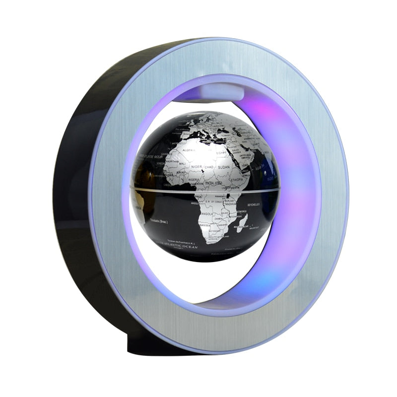 Globe terrestre en lévitation magnétique avec lumière LED