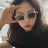 2021 New Women Rectangle Vintage Sunglasses Brand Designer Retro Points Sun Glasses Female Lady Eyeglass Cat Eye Driver Goggles
