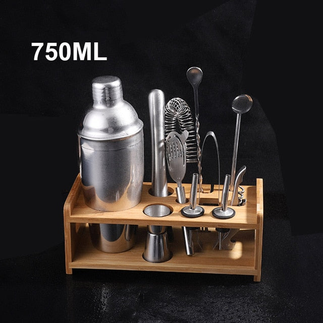 Shaker à cocktail Upors inox 550/750 ml avec mudler, jigger et cuillère