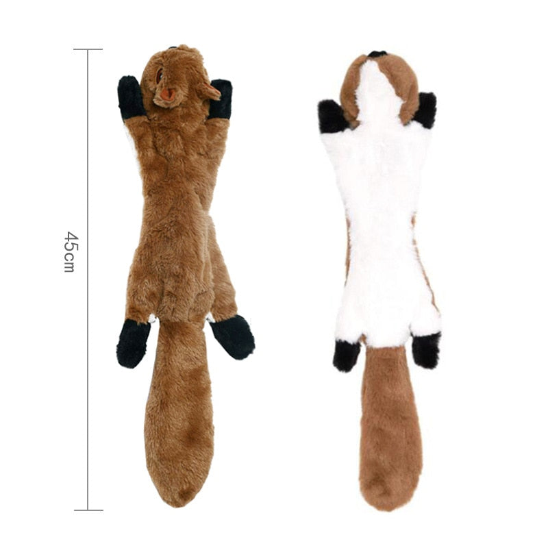 Jouet peluche couinante pour chien – Lapin, loup ou écureuil