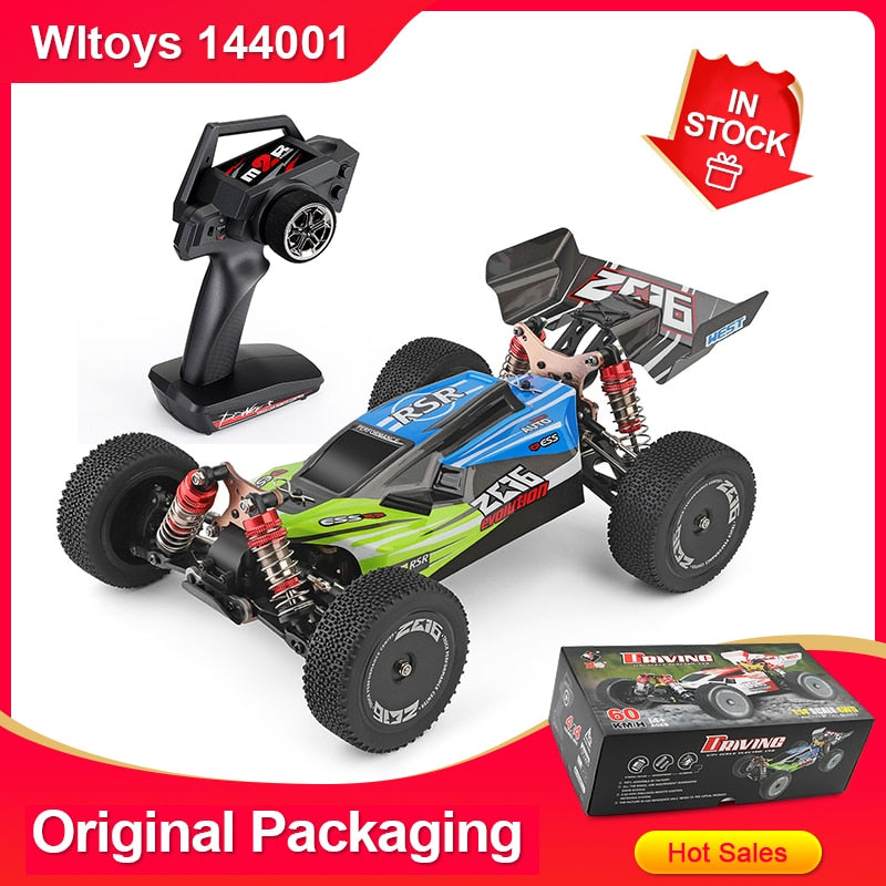 Voiture RC Wltoys 144001 1/14 4WD 2,4 GHz – 60 km/h, télécommandée
