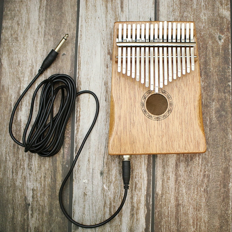 Kalimba 17 Touches Pin Acajou Africain - Sanza Mbira Piano à Pouce