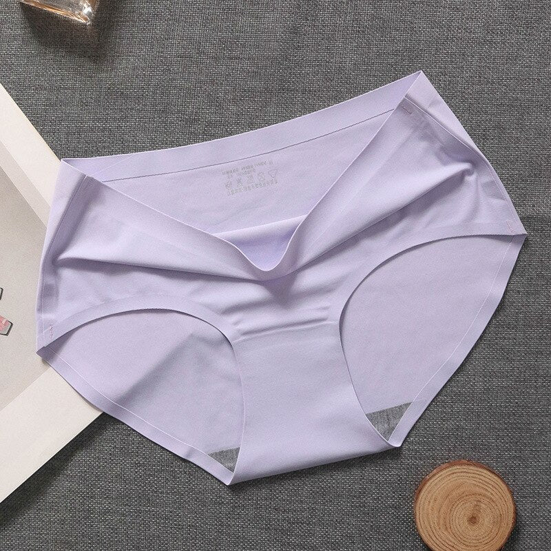 Culotte sans couture en soie de glace taille mi-haute – Respirante femme