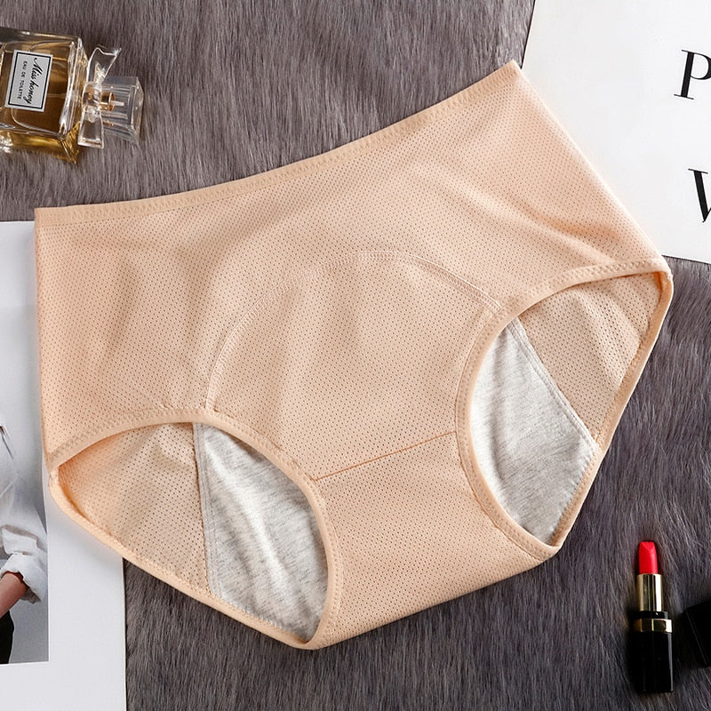 Culotte menstruelle coton taille haute anti-fuite – Grande taille jusqu'à 6XL