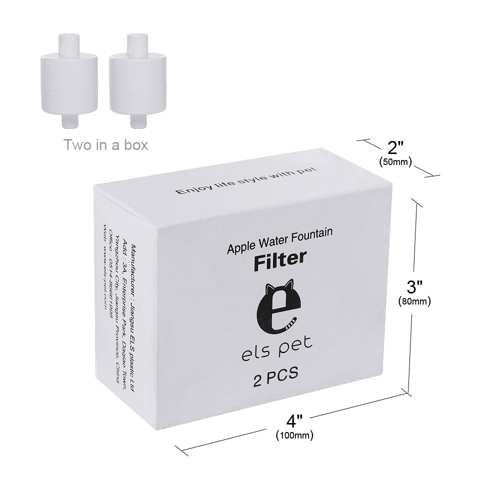 Filtres Charbon Actif Chat - Lot de 2 Fontaine à Eau