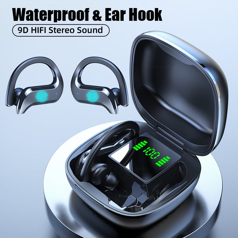 Écouteurs Bluetooth TWS sport imperméables avec micro et contrôle tactile