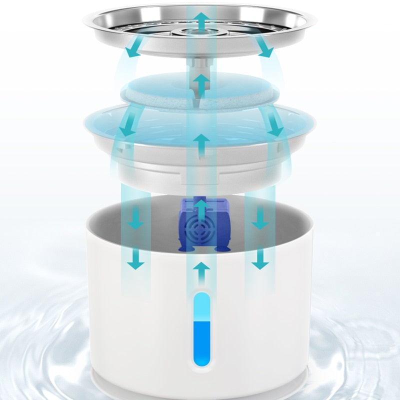 Fontaine à eau électrique pour chien et chat avec affichage LED