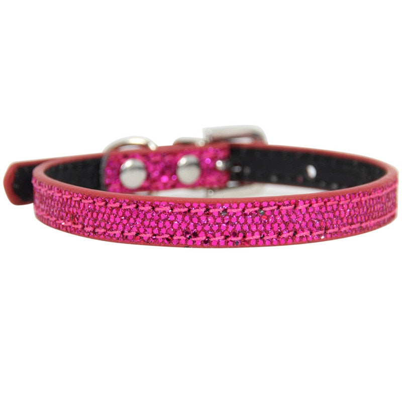 Collier chat et chien strass diamant – Cuir réglable pour chaton