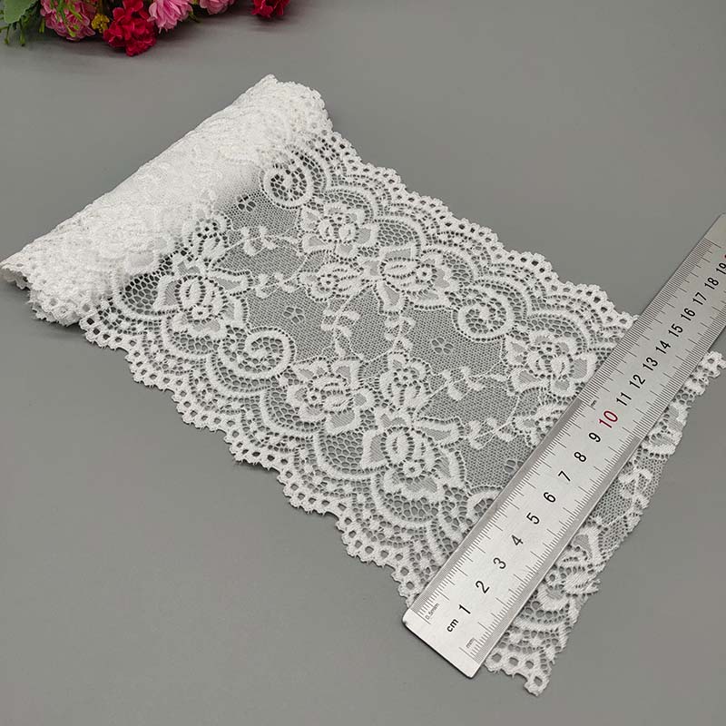 Ruban Dentelle Élastique Fleuri Africain - 15cm Couture DIY 2
