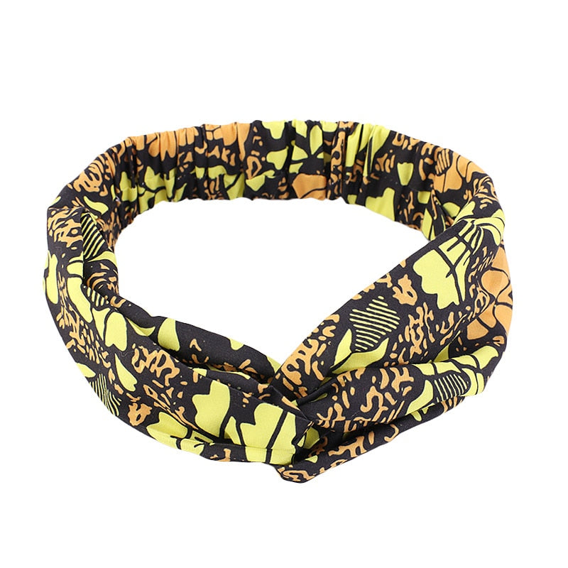 Headband Imprimé Africain Torsadé - Bandeau Cheveux Femme 2