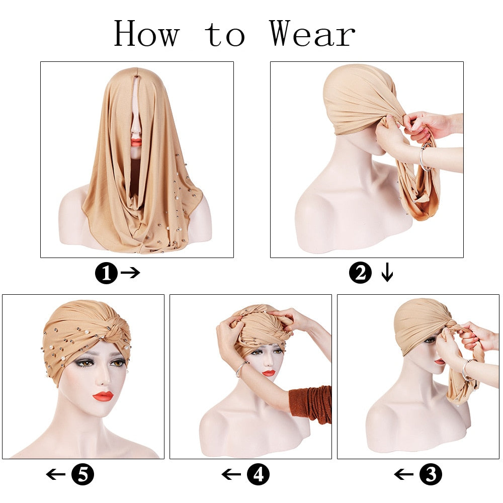 Turban Suédine Femme Africain - Hijab Foulard Tête 2