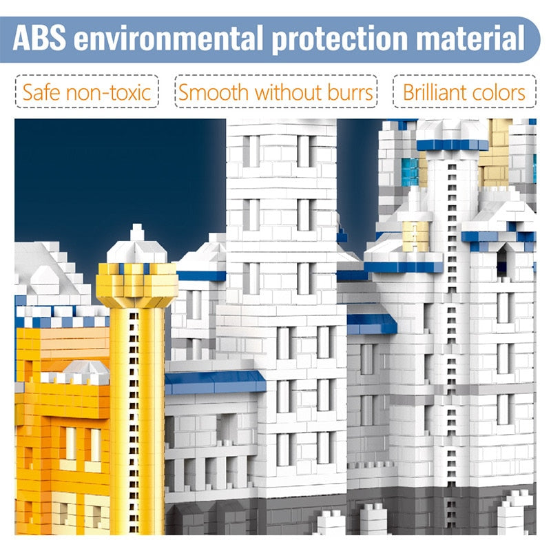 Château de neige en blocs micro 8288 pièces – Construction architecture