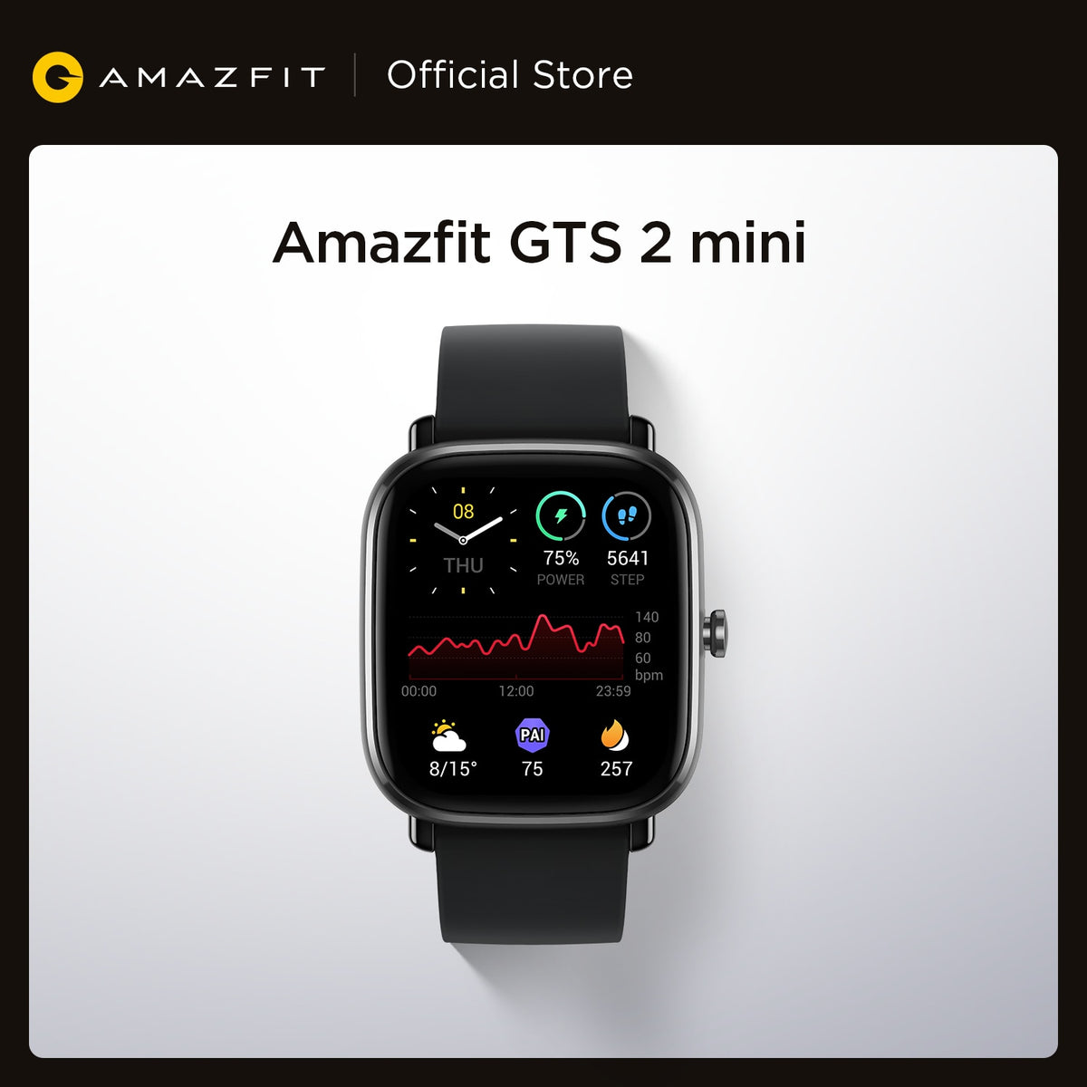 Montre connectée Amazfit GTS 2 Mini GPS AMOLED – 70 sports, iOS/Android