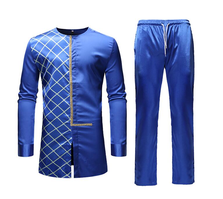 Ensemble Dashiki Homme 2 Pièces - Chemise et Pantalon