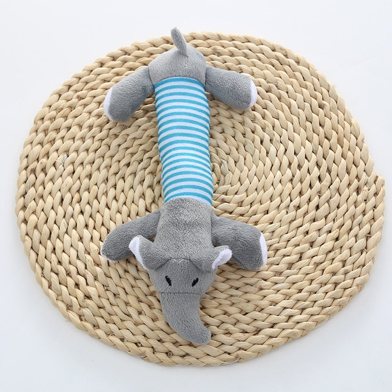Jouet peluche couinante pour chien – Lapin, loup ou écureuil