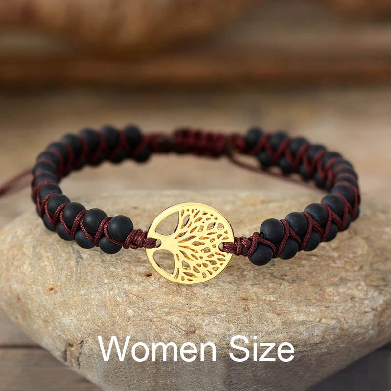 Bracelet Arbre de Vie Africain - Tressé Yoga Amitié