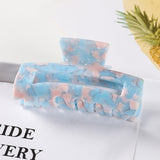 High Quality Geometric Acetate Hair Claws Large Square Hair Crabs Clip Leopard Grain Hair Clamps For Women Hair Accessories