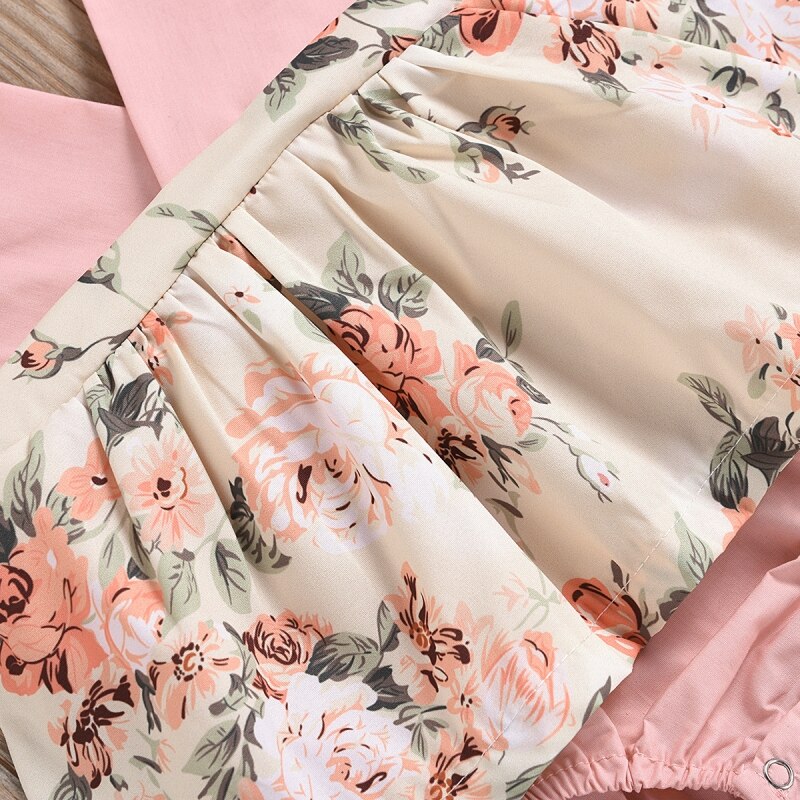 Ensemble 2 pièces bébé fille – Body fleuri et tutu avec bandeau