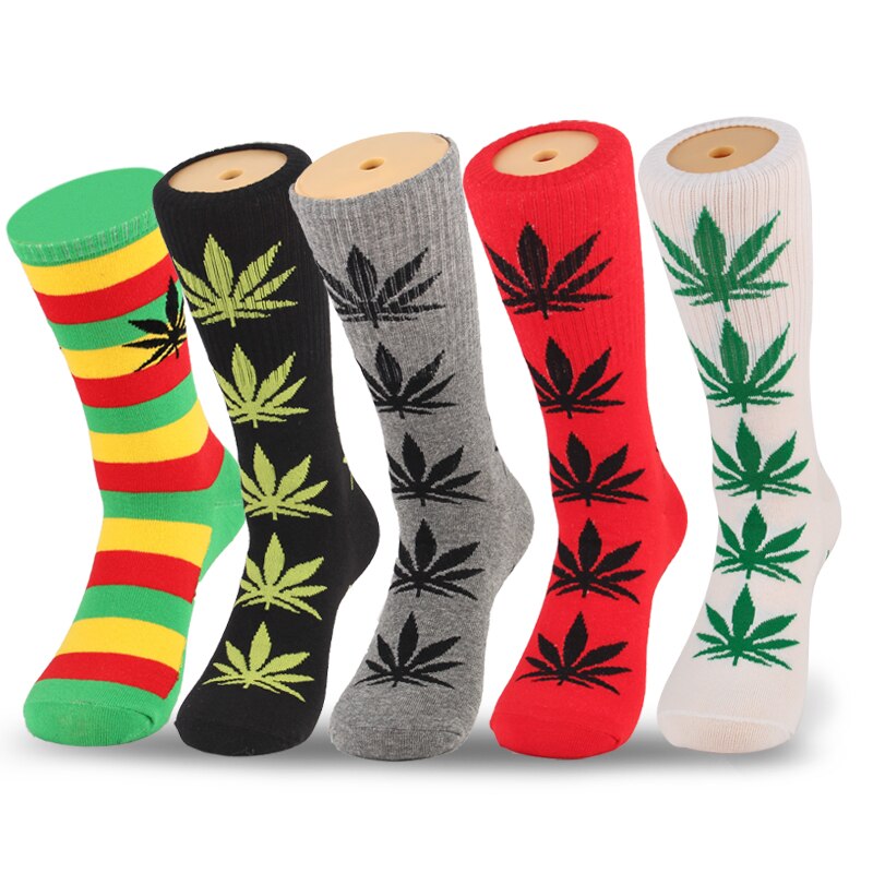 Lot de 5 paires de chaussettes fantaisie homme – Style Harajuku casual