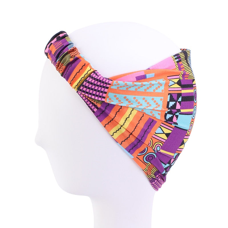 Headband Imprimé Africain Torsadé - Bandeau Cheveux Femme 2