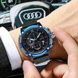 MEGALITH New Sport Watches Men Top Brand Luxury 30m Waterproof Luminous Blue Watches Man Fashion Chronograph Quartz Wristwatches