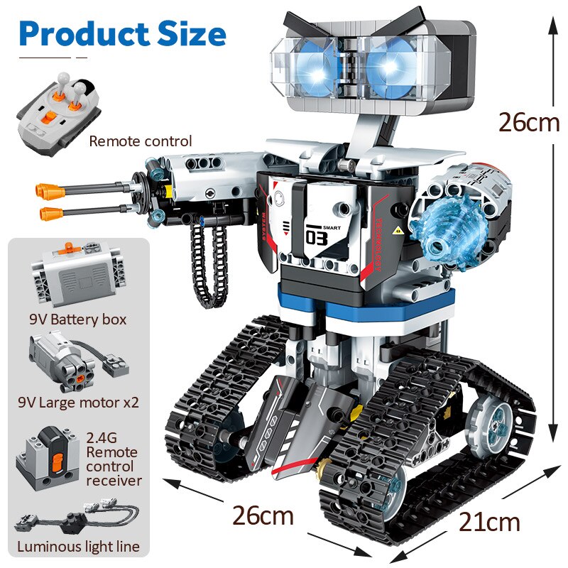 Robot RC Télécommandé App - Blocs Construction Technique Armes