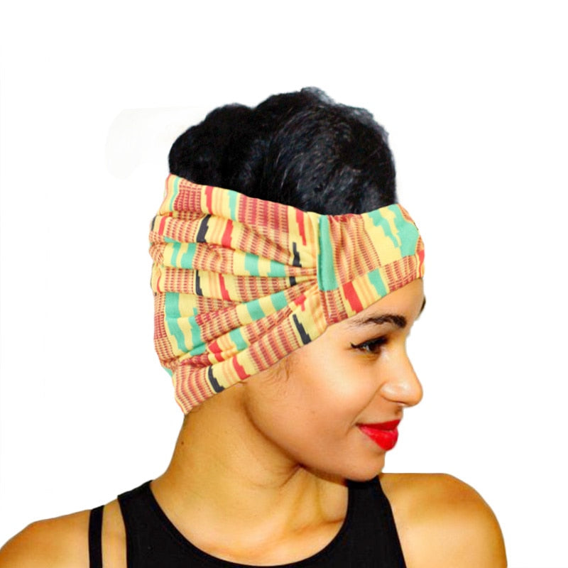 Headband Imprimé Africain Torsadé - Bandeau Cheveux Femme 2
