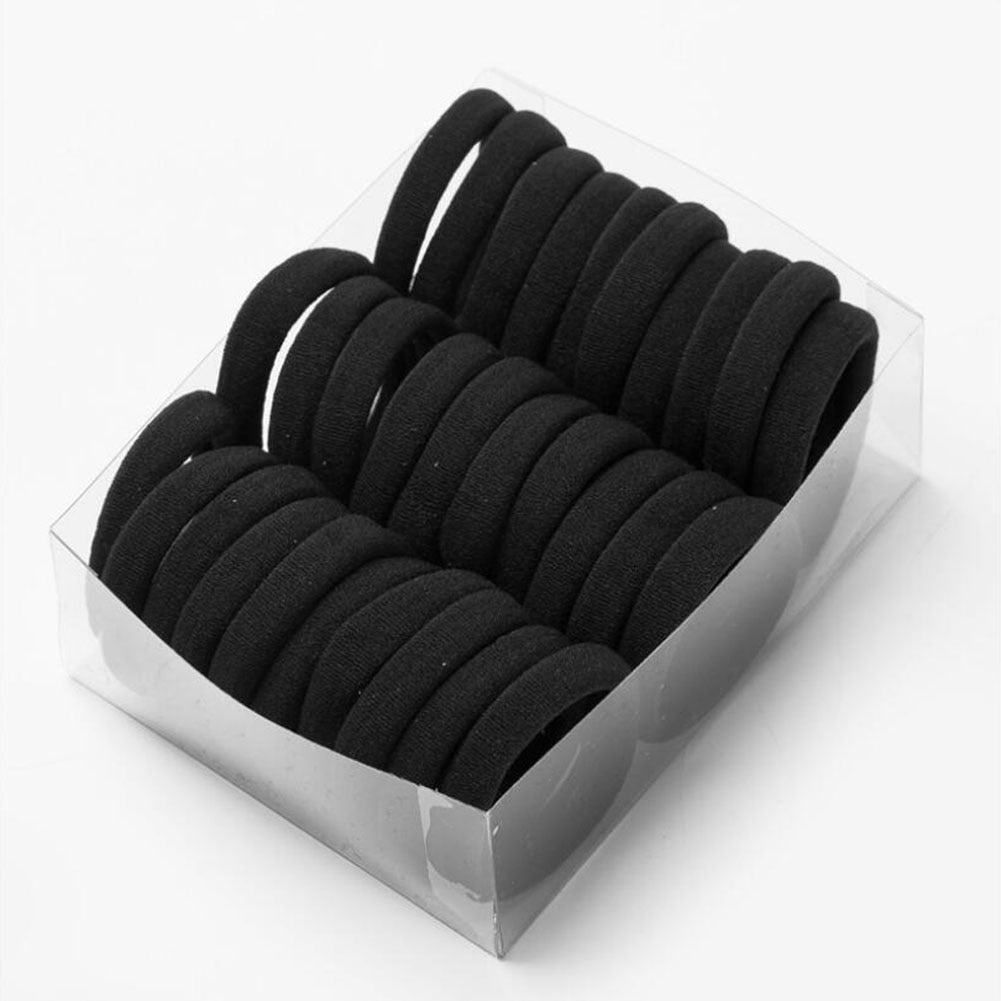Lot de 30 élastiques colorés 4 cm en polyester pour queue-de-cheval