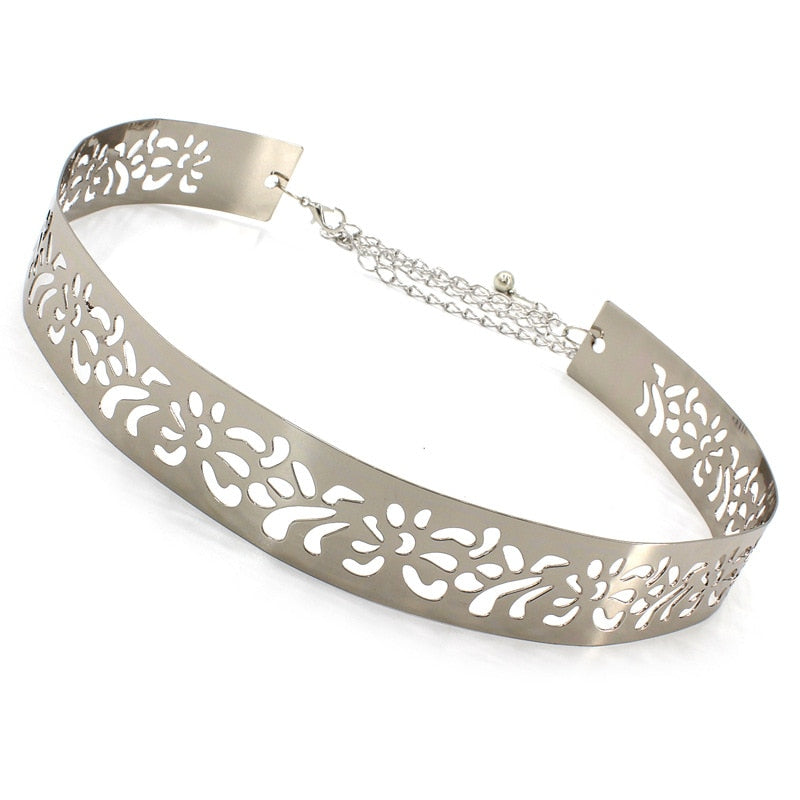 Ceinture chaîne réglable dorée ou argentée pour femme – Style vintage