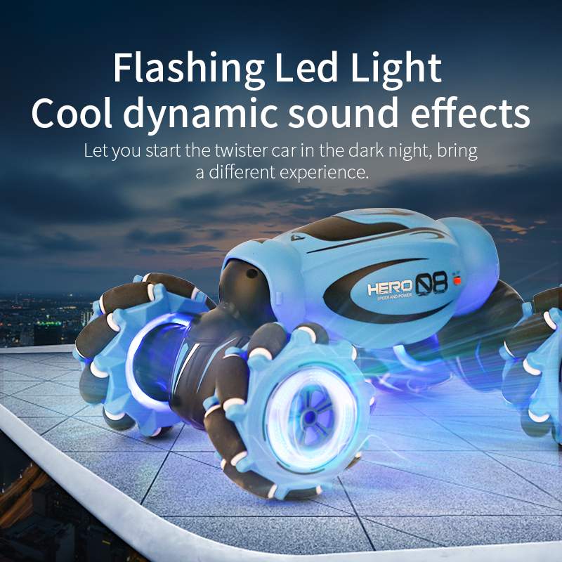 Voiture RC D876 1/16 4WD – Induction gestuelle, lumières et musique