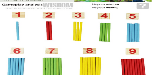 Bâtons de comptage en bambou, tiges de calcul colorées, jouet d'horloge, outils d'enseignement de mathématiques, approche Montessori, apprentissage des maths pour les enfants en âge préscolaire, GYM