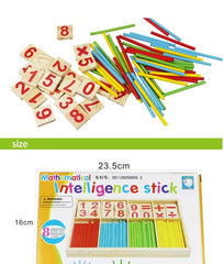 Jeu Éducatif de Calcul des Nombres en Bois, Jouet Puzzle pour l'Apprentissage des Enfants dès le plus Jeune Age, Comprenant des Bâtonnets, ZXH