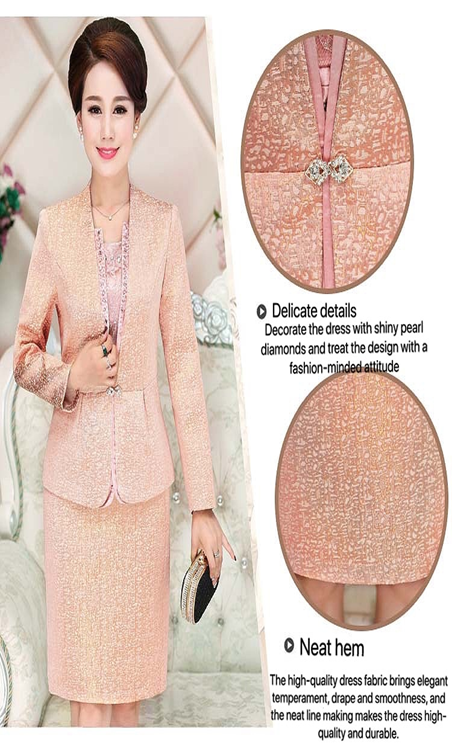 Robe pour mère de la mariée en dentelle, longueur genou, 2 pièces avec veste, de haute qualité, pour fête de mariage, 2022