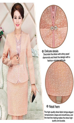 Robe pour mère de la mariée en dentelle, longueur genou, 2 pièces avec veste, de haute qualité, pour fête de mariage, 2022