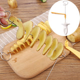 1Set Stainless Steel  Plastic Rotate Potato Slicer  Twisted Potato   Spiral Slice Cutter Creative Vegetable Tool Kitchen Gadgets