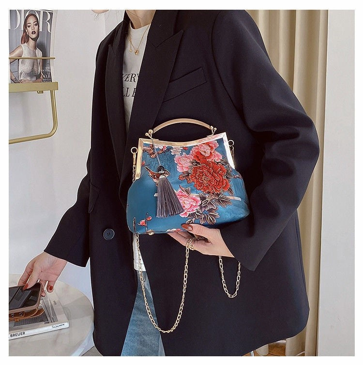 Sac à main Vintage à chaîne pour femmes, à frange, à bandoulière, Chic, de styliste