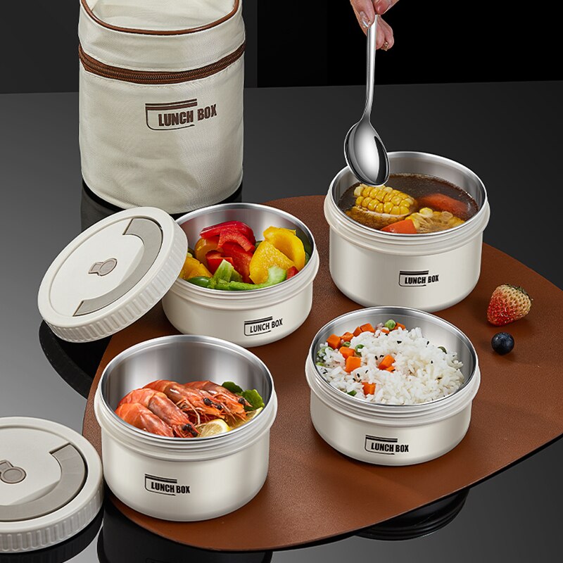 Lunch box isotherme empilable en acier inoxydable – Bento portable