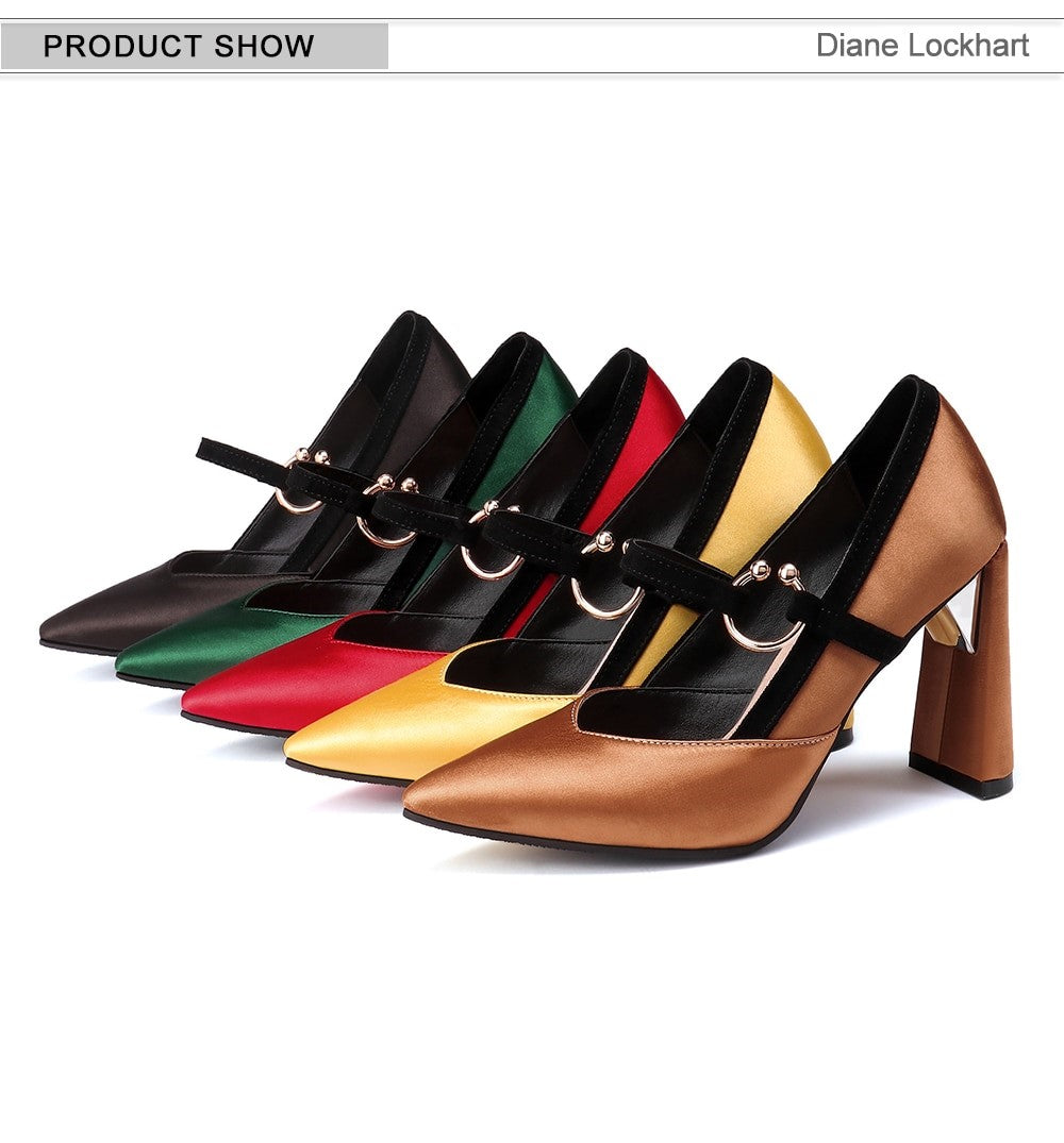 Escarpins Sexy à talons hauts et bout pointu en soie pour femmes, chaussures formelles de fête de mariage, de couleur verte et noire, 41 42