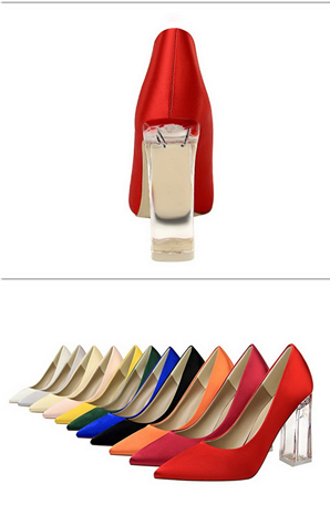 BIGTREE – escarpins transparents en cristal pour femmes, chaussures en soie à talons hauts, Sexy, chaussures de mariage, de fête, grande taille 41 42