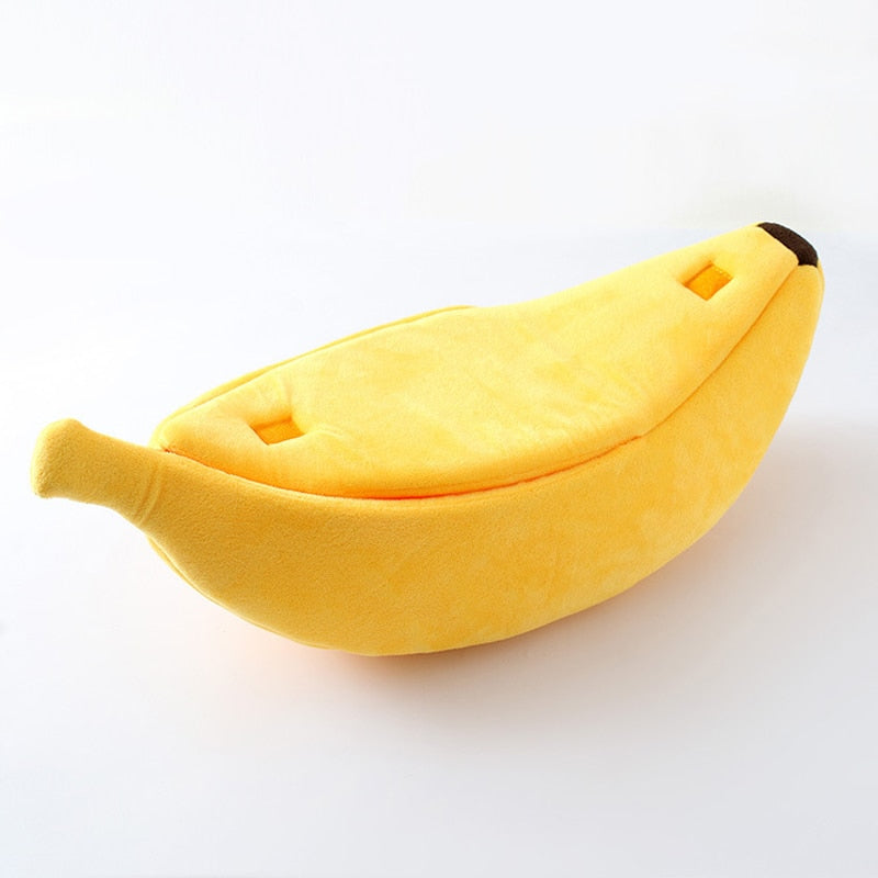 Lit en Forme de Banane en Peluche pour Chats™ chez andunian