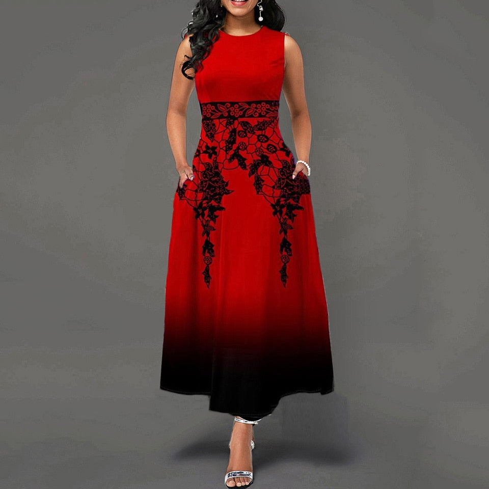 Robe longue élégante pour femme – Idéale bureau et sorties estivales