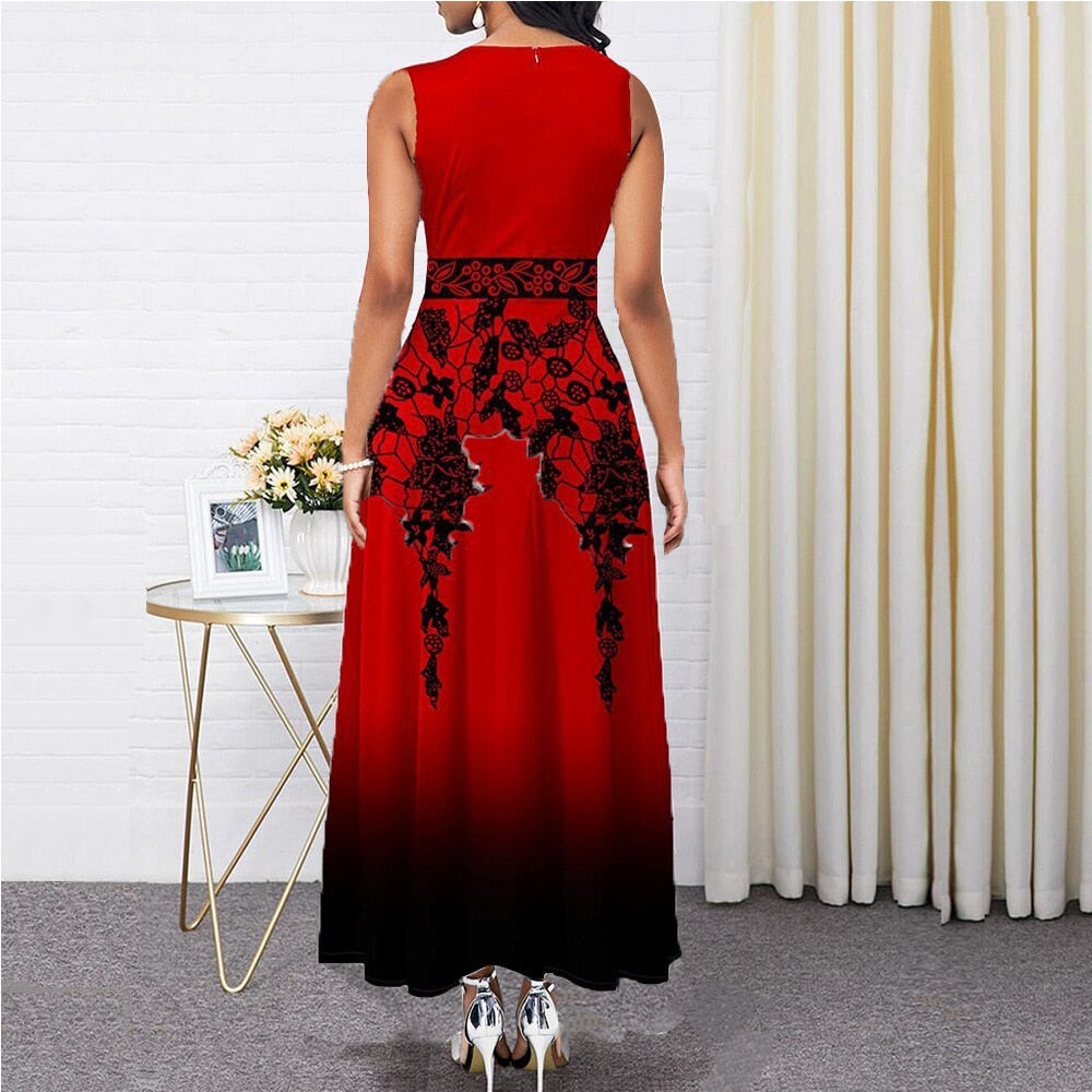 Robe longue élégante pour femme – Idéale bureau et sorties estivales