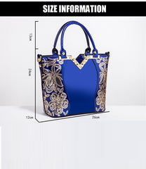 sac à main brodé en cuir pour femmes, sacoche de luxe à bandoulière, 2021